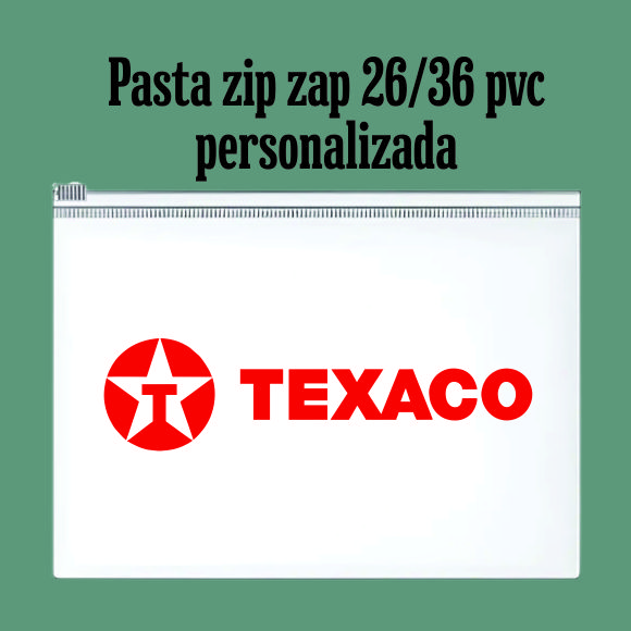 100 pasta zip zap pvc personalizada 26/36