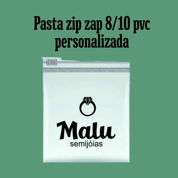 100 pasta zip zap pvc personalizada 8/10