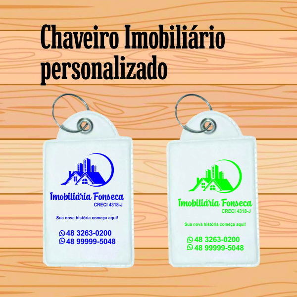 100 chaveiro imobiliário personalizado