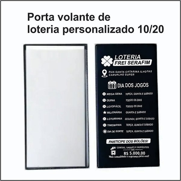 1000 porta volante de loteria personalizado