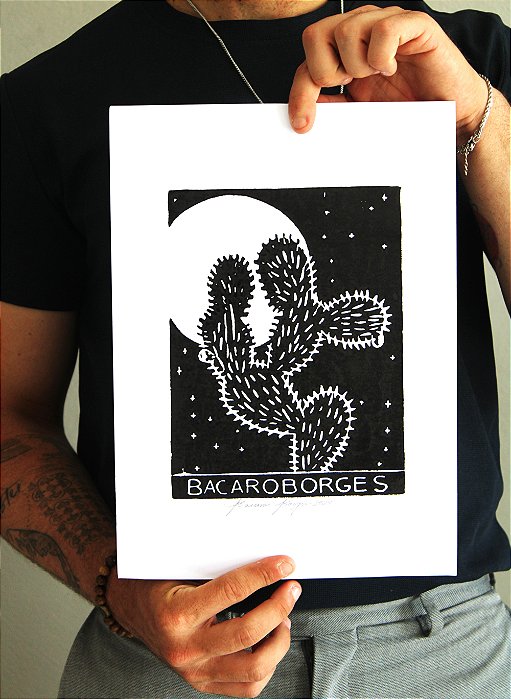 Xilogravura P 02 por Bacaro Borges