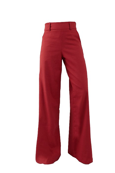 Calça alfaiatacia vermelho terracota