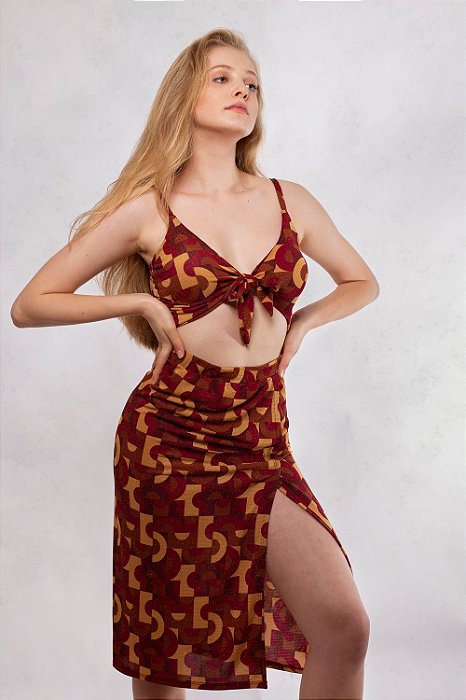 Conjunto Lurex  estampado