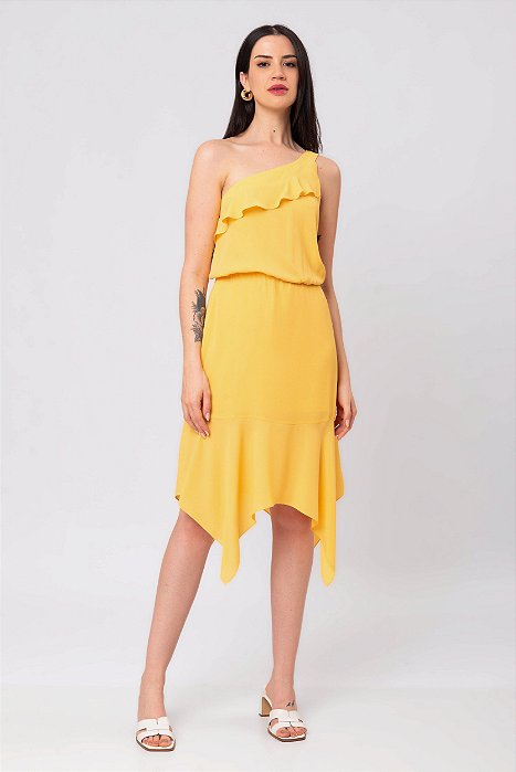 VESTIDO MIDI ALANA AMARELO