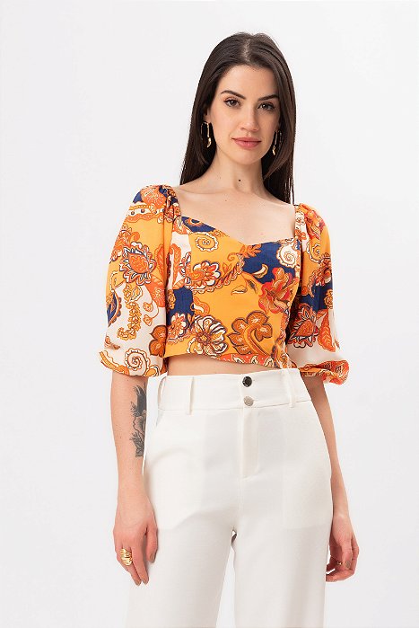 BLUSA FEMININA ESTAMPADA DAFNE