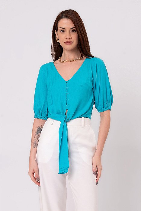BLUSA FABIOLA TURQUESA
