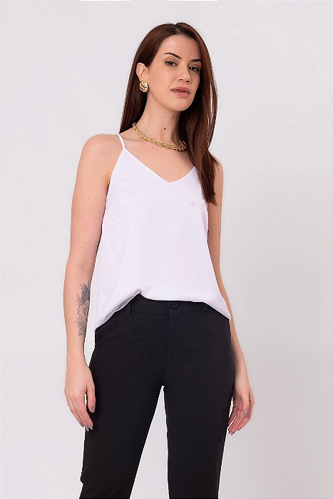 REGATA LEILA CREPE BRANCO