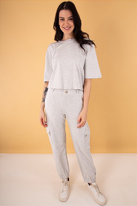 CALÇA CREPE POWER RENATA - MESCLA