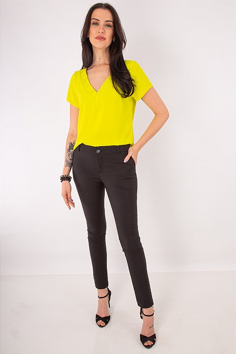CALÇA SKINNY SARJA GABRIELA - PRETO