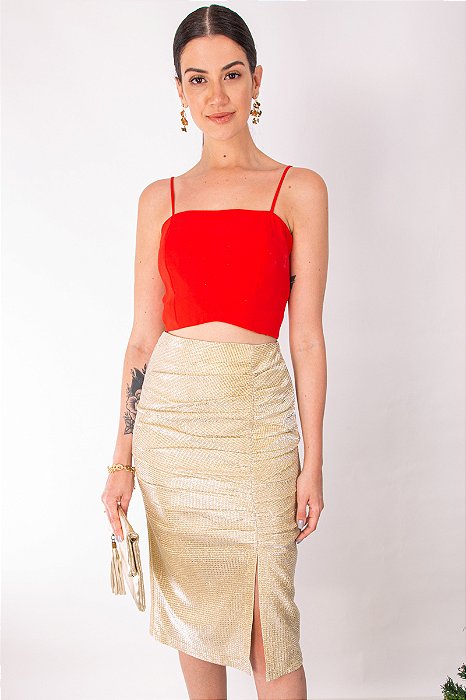 CROPPED DE ALÇA FEMININO LIVIA