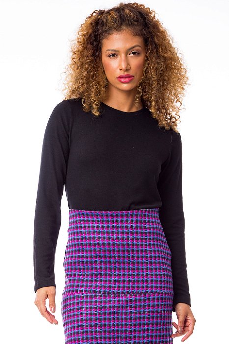 BLUSA MANGA LONGA PRETO EVELYN