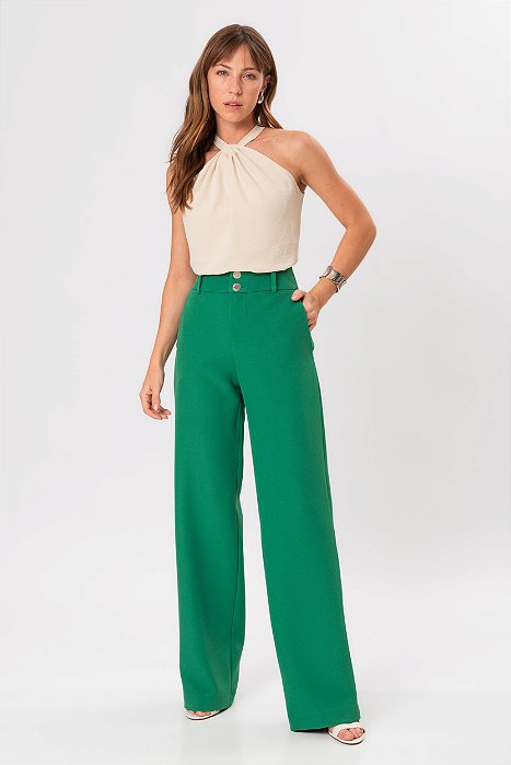 CALÇA CREPE VERDE BELLA