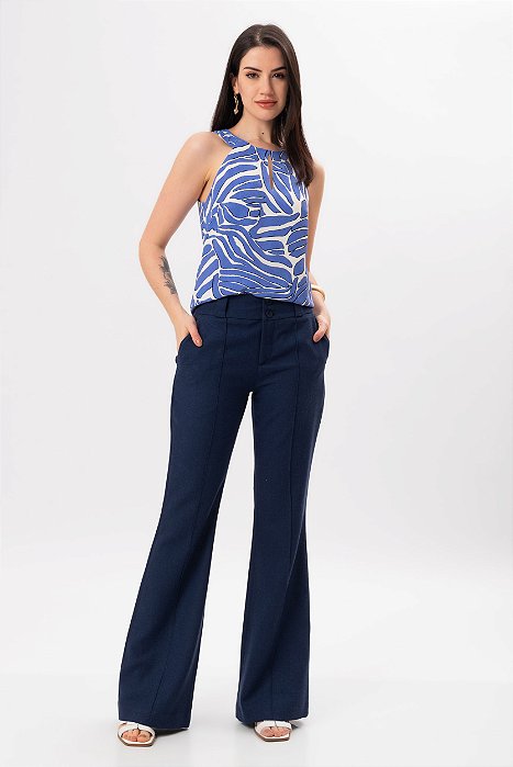 CALÇA FLARE AZUL MARINHO SABRINA