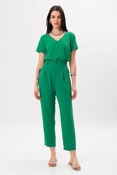 CALÇA CREPE VERDE JOLIE