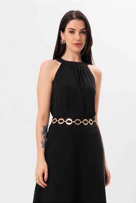 REGATA CREPE PRETO MIRELLA