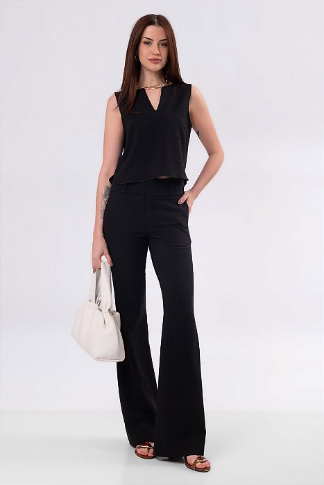 CALÇA FLARE ROSANA PRETO