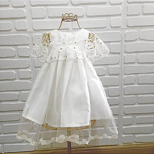 vestido batizado petit cherie