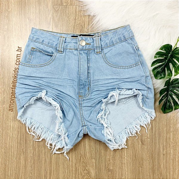 short jeans amassado