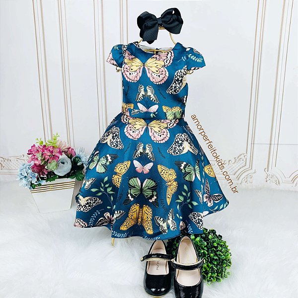 vestido petit cherie borboletas
