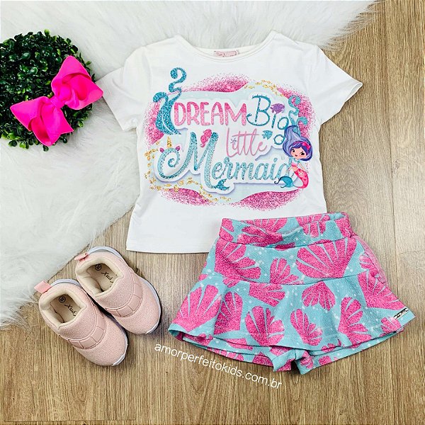 conjunto infantil sereia