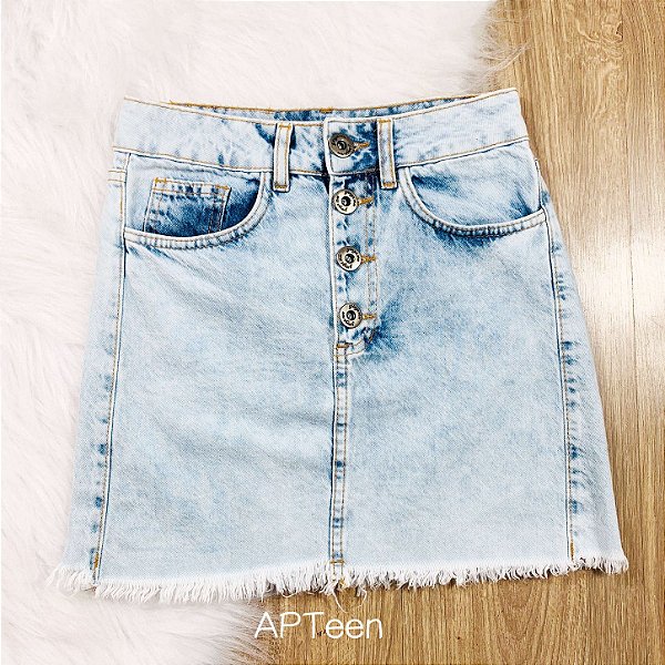 saia jeans teen com botoes vintage lavagem media - Amor Perfeito Kids e  Teens moda infantil e tumblr teen