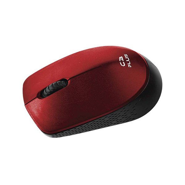 Mouse sem fio C3tech 1000DPI 3 Botões 2.4Ghz M-W17 Vermelho