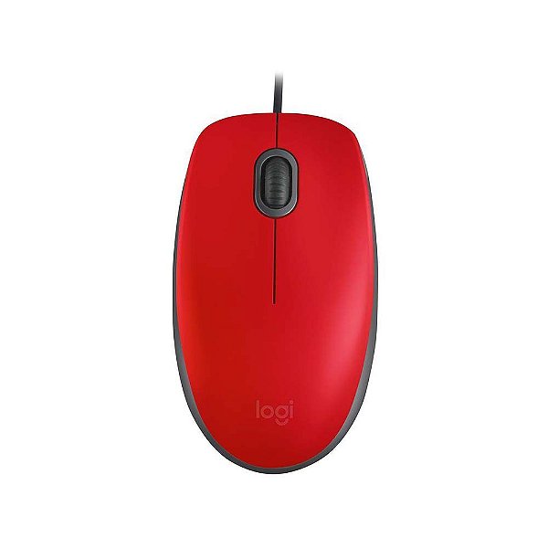 Mouse com Fio M110 Logitech Vermelho