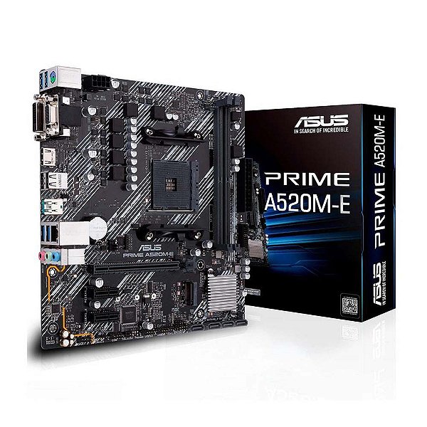 Placa Mae Asus PRIME A520M-E AM4 AMD DDR4 HDMI M.2 Ryzen