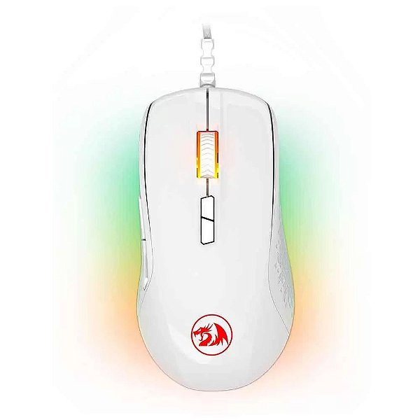 Mouse Gamer Redragon Stormrage Branco 10000DPI RGB 7 Botões