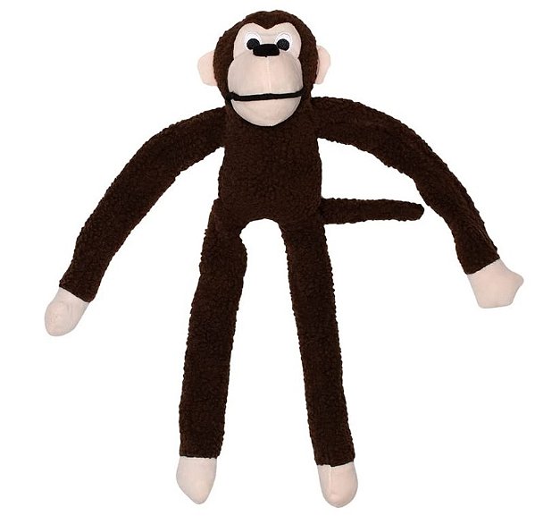 Brinquedo Macaco Pelúcia Kelev Jambo Tam G Para Cães Cor Marrom Desenho  Macaco Kelev