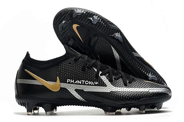 Chuteira Campo Nike Phantom GT Elite FG Preta/Dourada - Loja Online JP  ARTIGOS ESPORTIVOS