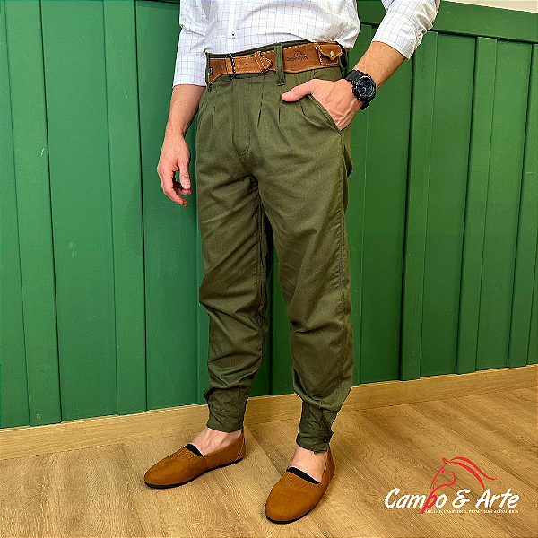 Bombacha Masculina Pampeira Verde Musgo - Nova Raça