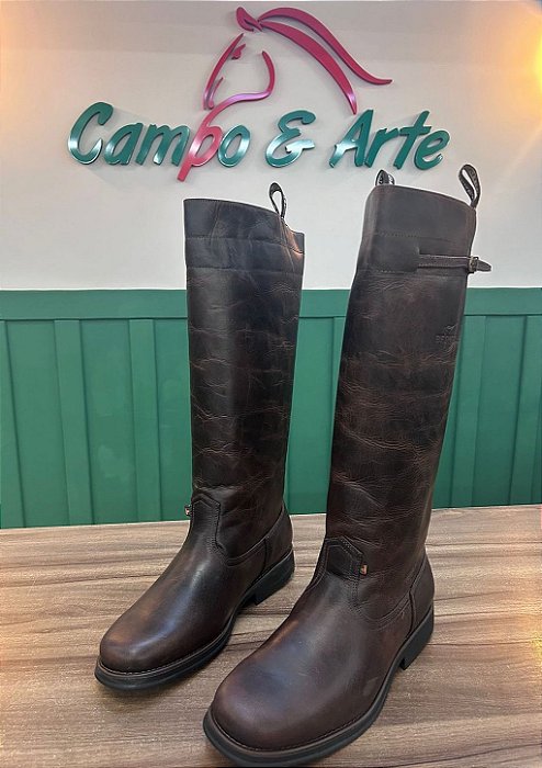 Bota Campeira Cano Alto Fossil Café