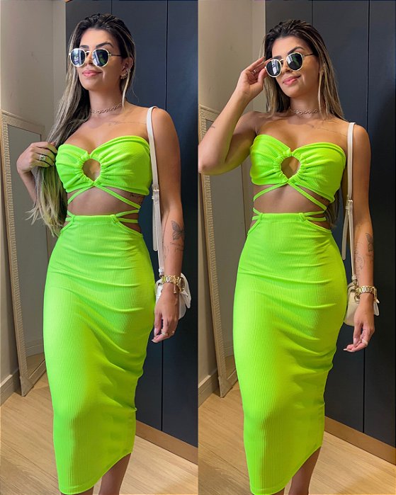 Conjunto Antonela Verde Neon