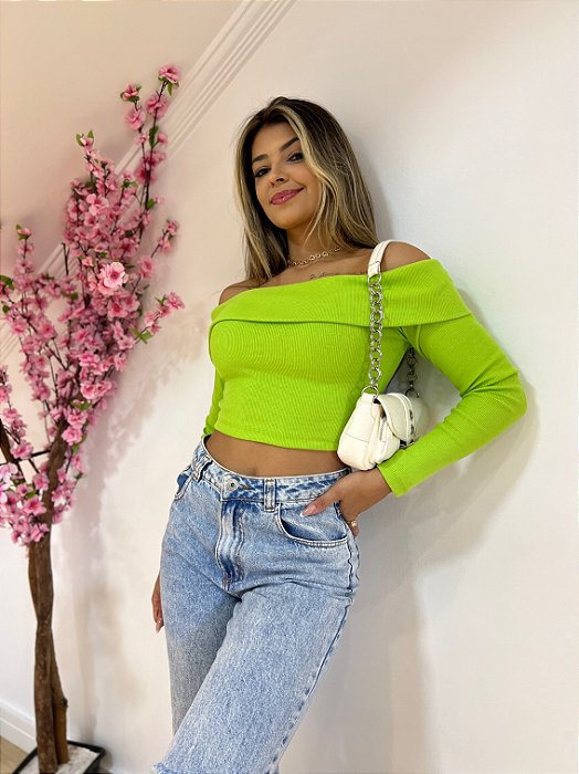 Cropped Lola Verde abacate