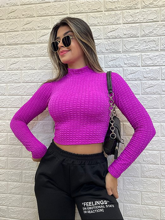 Cropped Manga Longa