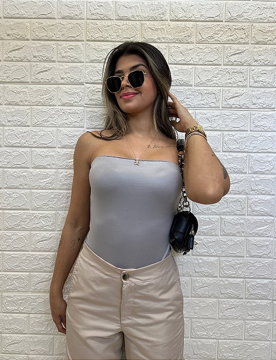 Body Tomara que caia Cirrê cinza