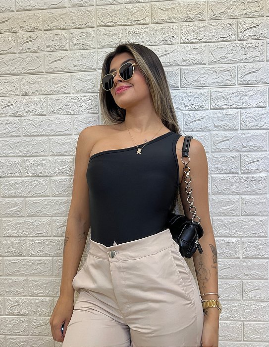 Body Alça Única Preto