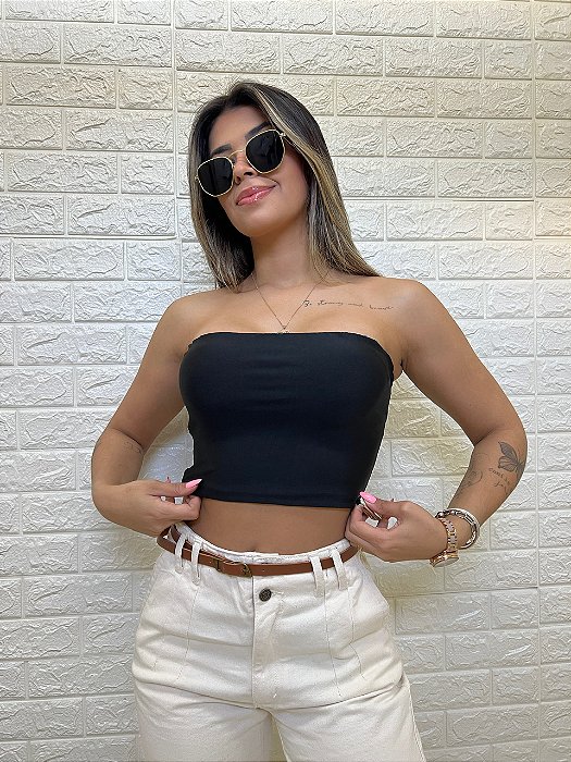 Cropped Faixa Preto