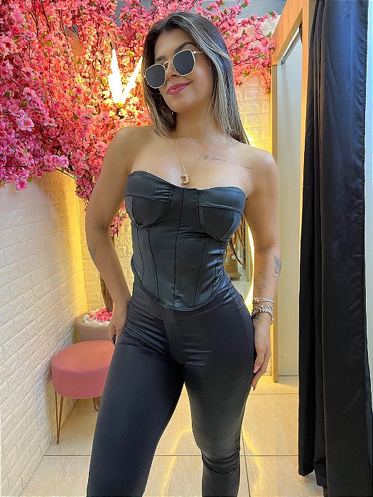 Corselet Preto Cirrê