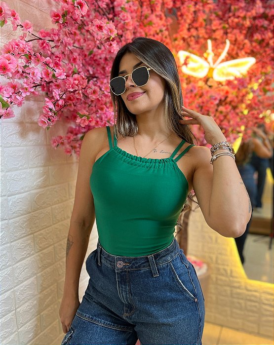 BODY DUAS ALÇAS VERDE
