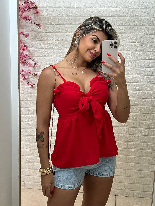 Blusa Laço Vermelha
