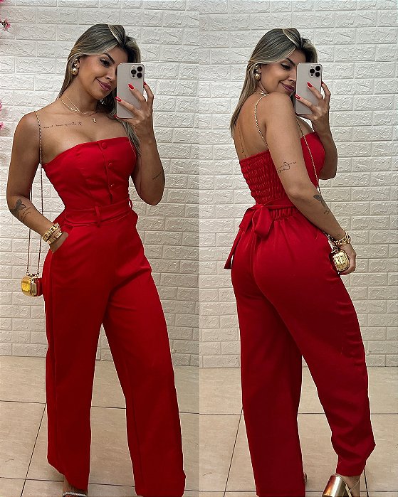 Macacão Eloísa Vermelho