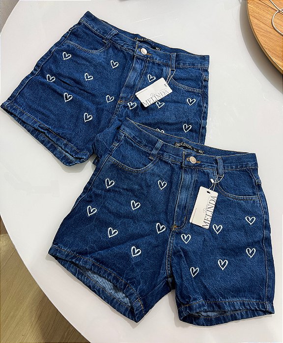 Short Jeans Corações Melinda