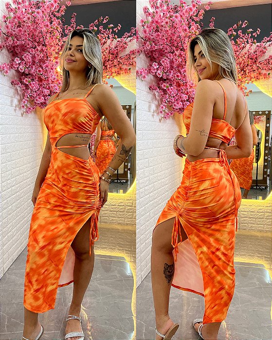 Vestido Emília Laranja