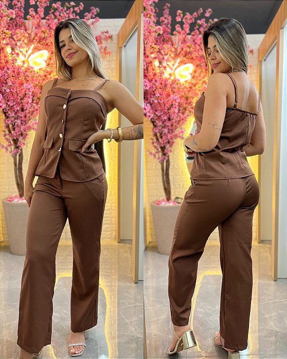 Conjunto Bárbara Marrom