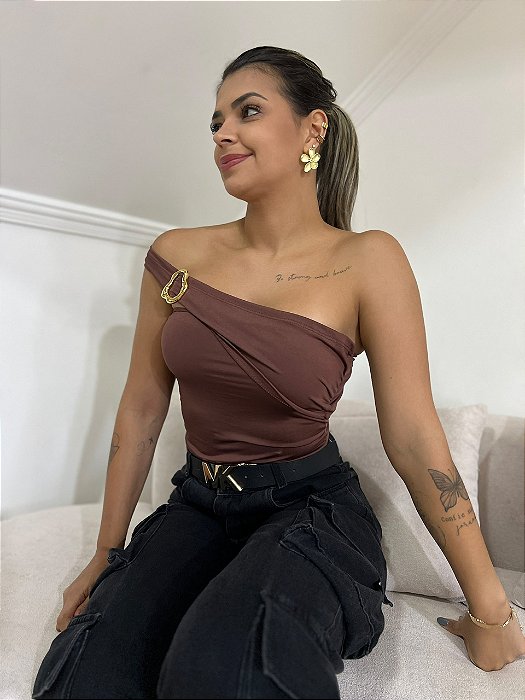 Cropped Dania Marrom