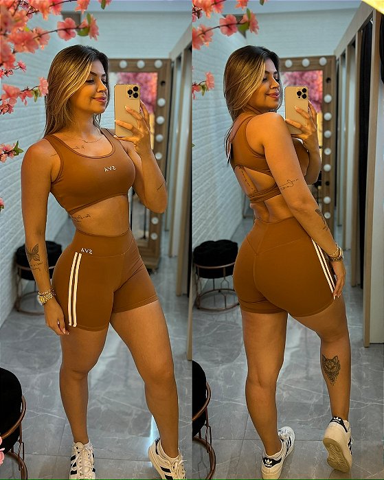Conjunto Fitness Gisele Caramelo SVA
