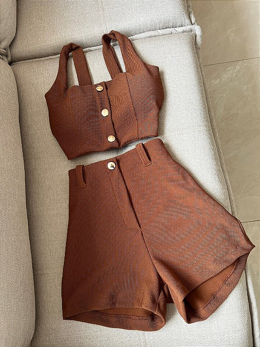 Conjunto Suzane Marrom