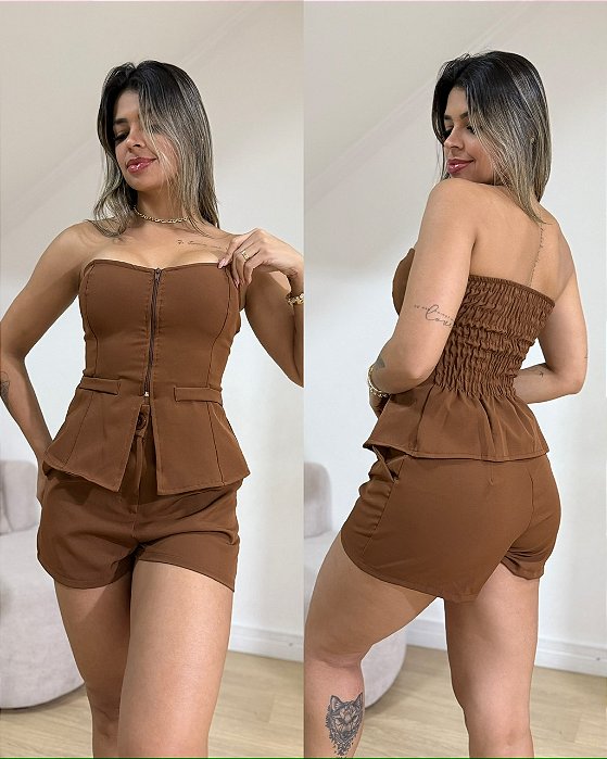 Conjunto Mariana Marrom